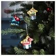 VINTERFINT, hanging decoration, mixed color glass, 8 cm