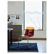 IKEA - TOBIAS, plastic chair, red/chrome-plated