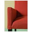 IKEA - MARENAS, fabric chair with armrests, black-Gunnared red/brown