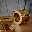 IKEA - STOCKHOLM 2025, şamdan/tealight mumluk, pirinç rengi, 6 cm
