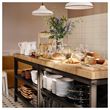 IKEA - VADHOLMA, kitchen island, black/oak, 126x79x90 cm