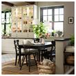 IKEA - ROSENTORP, extendable dining table, black, seats 4-6