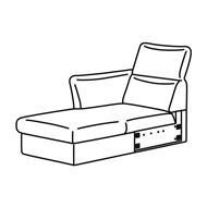 frame for add-on chaise longue