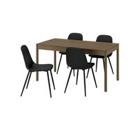 brown stained oak veneer-Bomstad black