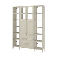 storage combination with doors and shelves