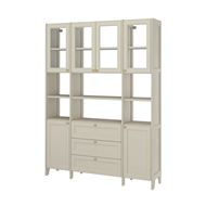 storage combination with doors and shelves