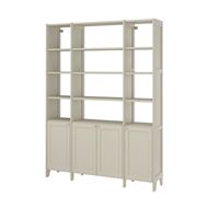 storage combination with doors and shelves