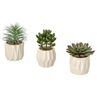 artificial potted plant with pot
