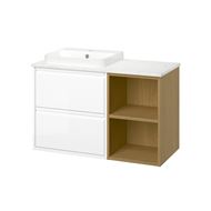 glossy polish white-oak look-white marble look