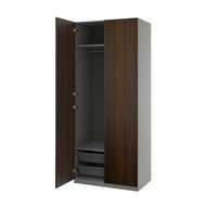 dark grey-dark brown stained oak effect