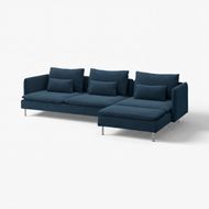 4-seat sofa with chaise longue