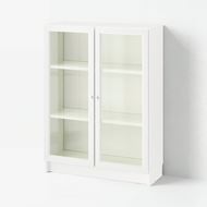 bookcase with glass door