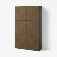 black-brown/brown oak veneer