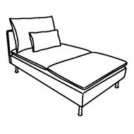 frame for add-on chaise longue