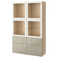 ağartılmış meşe görünümlü-parlak cila-bej-şeffaf cam