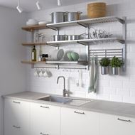 suspension rail with shelf/wall grid