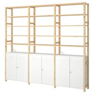 shelving unit with cabinet