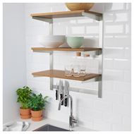 suspension rail with shelf/magnetic knife rack