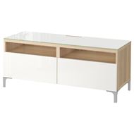 white stained oak effect/high-gloss/white