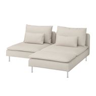 2-seat sofa with chaise longue