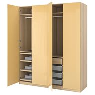 white stained oak effect/high-gloss yellow