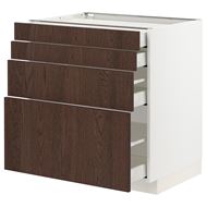 with 4 drawers and 4 drawer fronts