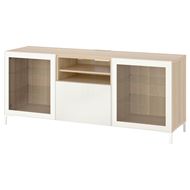 white stained oak effect/white