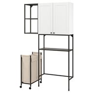 shelving combination for laundry room and bathroom