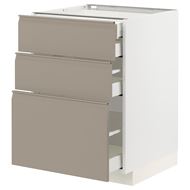 with 4 drawers and 3 drawer fronts