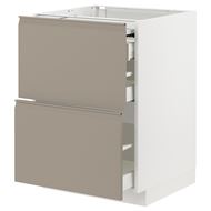 with 3 drawers, 2 drawer fronts and pull-out work surface