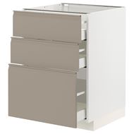 with 3 drawers and 3 drawer fronts