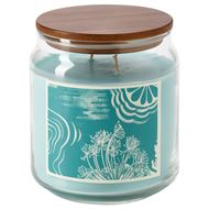 scented candle in glass