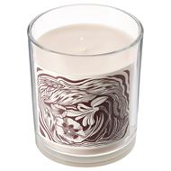 scented candle in glass