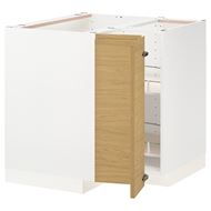 METOD VOXTORP oak effect 88x88 cm corner base cabinet - 09538275 | IKEA