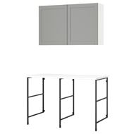 shelving combination for laundry room and bathroom