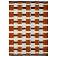 white-brown-light blue handwoven