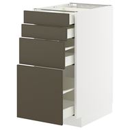 with 4 drawers and 4 drawer fronts