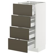 with 4 drawers and 4 drawer fronts