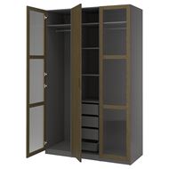 koyu gri kahverengi-meşe kaplama cam