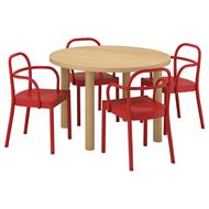 meşe kaplama-kırmızı