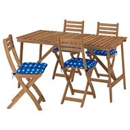 dining table and folding chair set