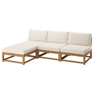 3-seat garden sofa and footstool