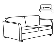 2-seat sofa-bed frame