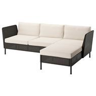 3-seat garden sofa with chaise longue