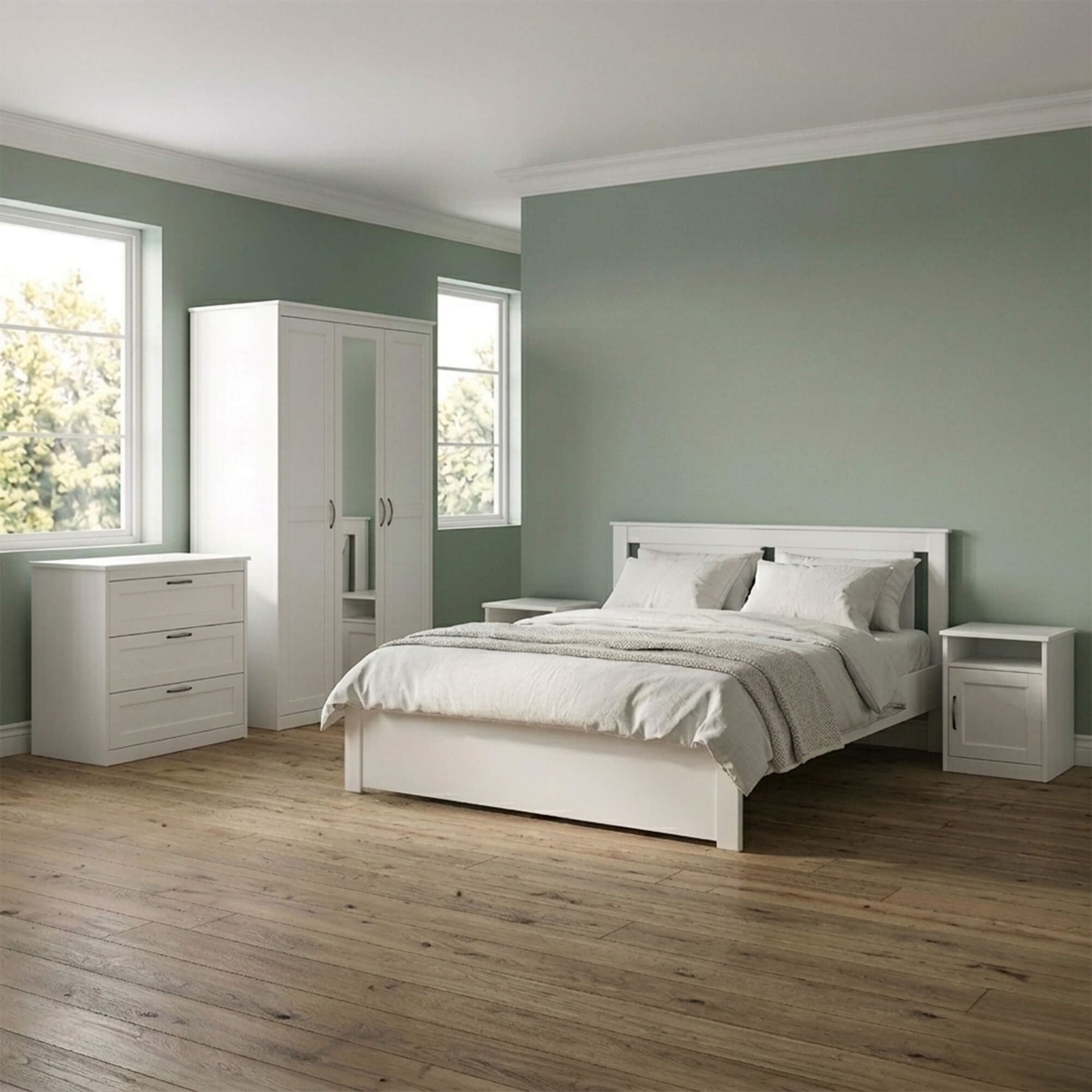 SONGESAND beyaz 140x200 cm yatak odası takımı - 79488192 | IKEA