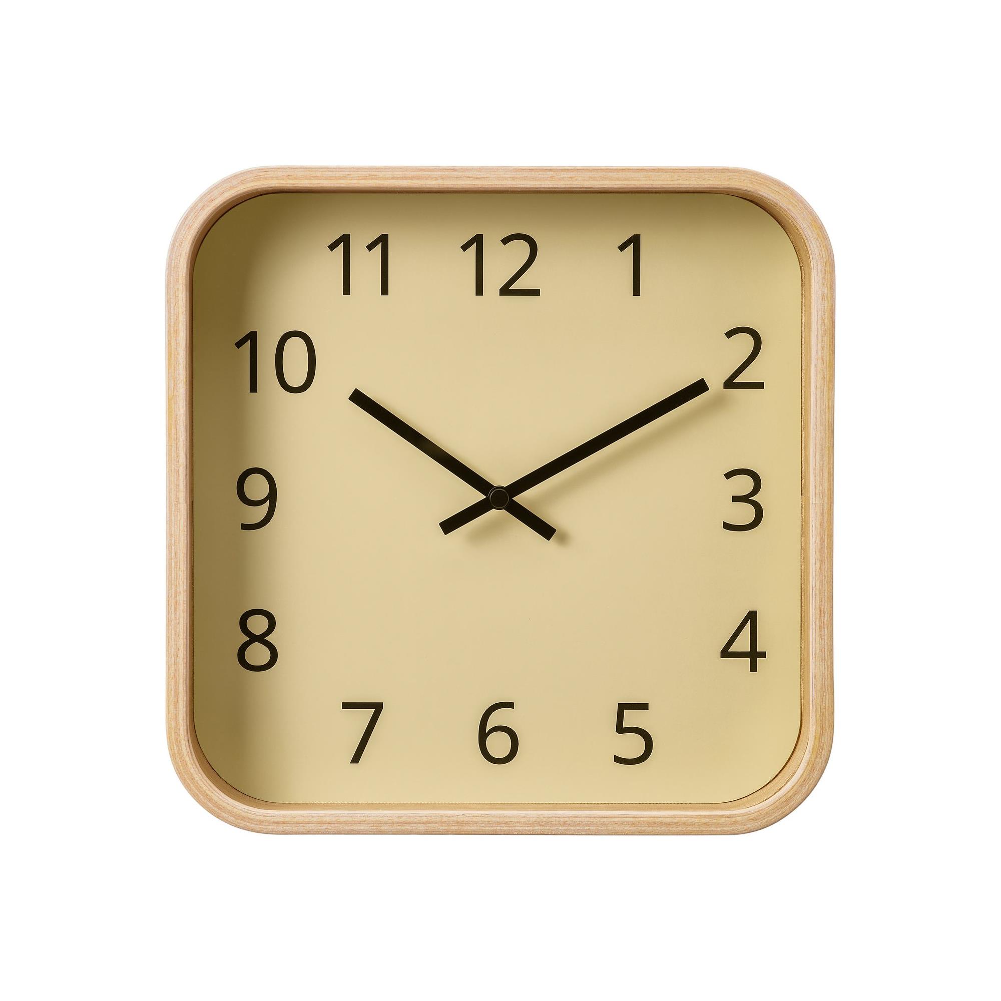SKOGSSVALA oak veneer 24x24 cm wall clock - 60615350 | IKEA