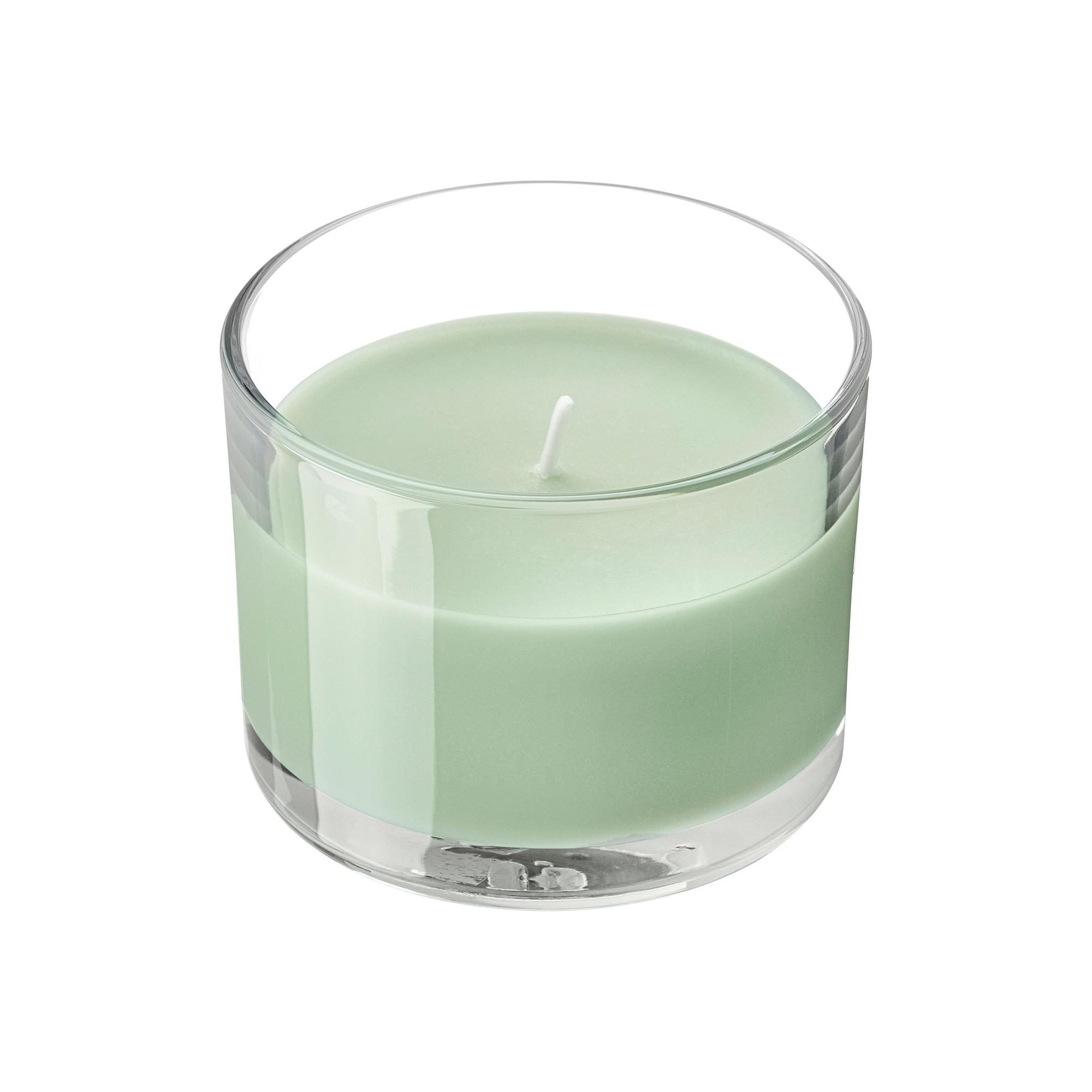 LOTSFAGEL light green 20 hr scented candle in cup - 90608428 | IKEA