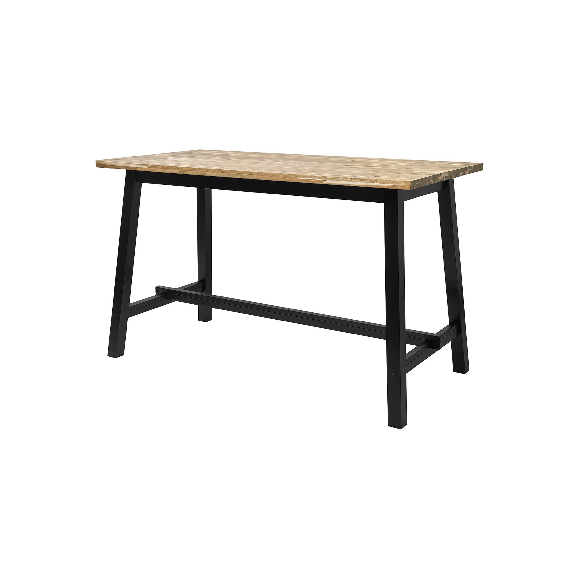 SKOGSTA acacia/black seats 4 bar table - 90620680 | IKEA