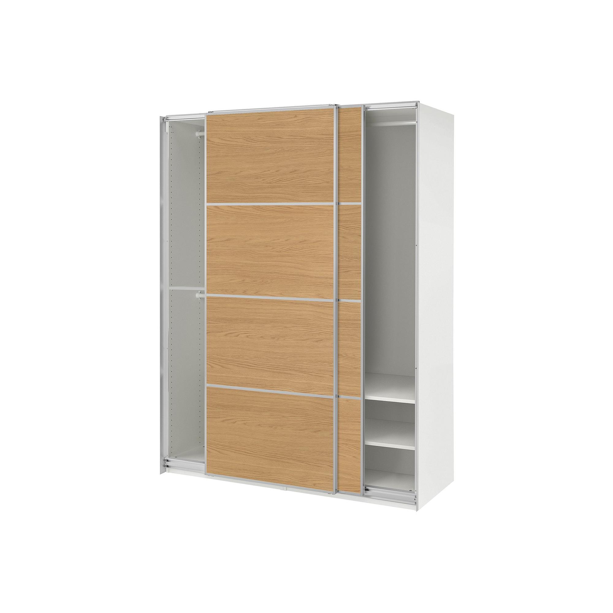 PAX/MEHAMN white-oak look 150x66x201 cm PAX sliding door wardrobe