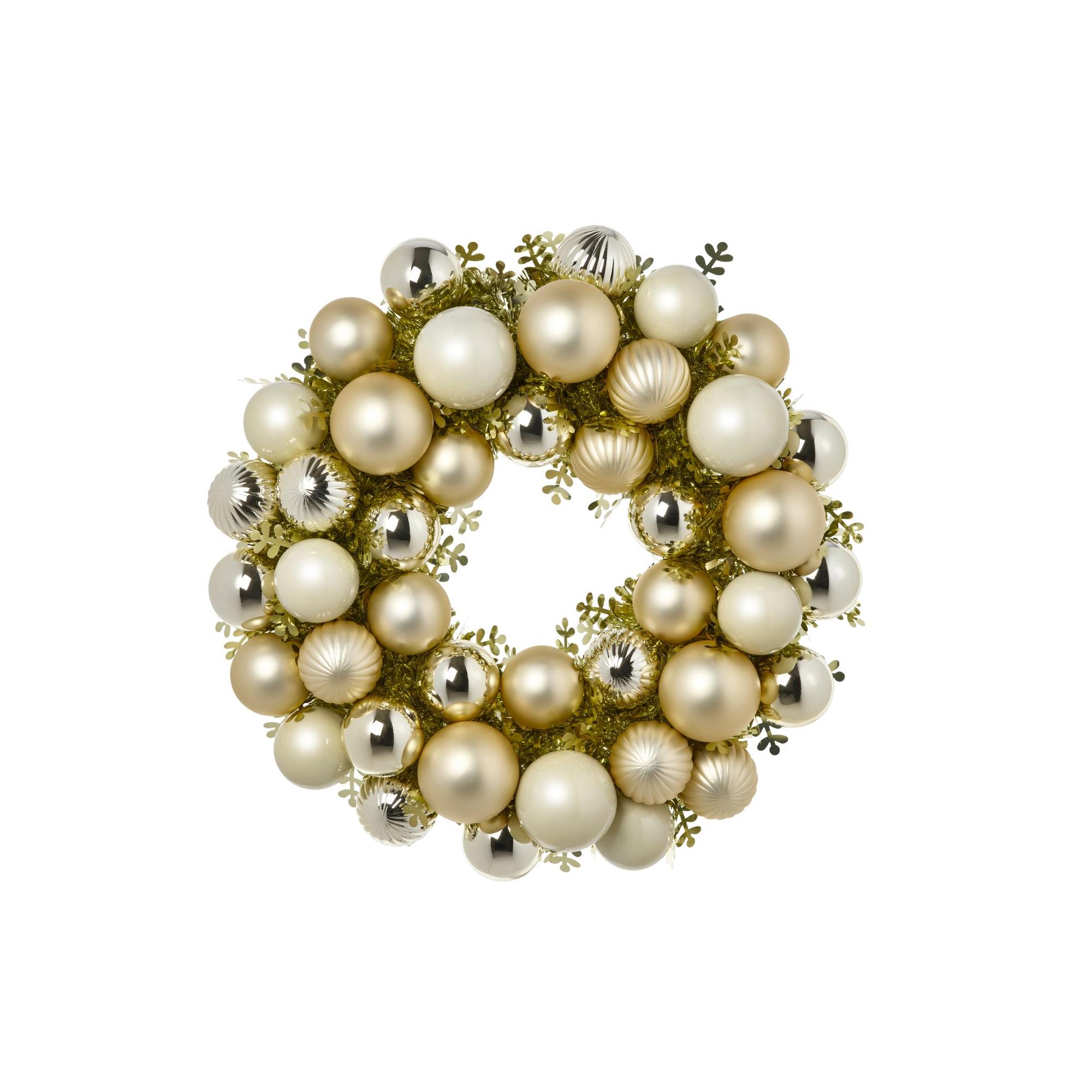 VINTERFINT golden colour 38 cm wreath - 40640341 | IKEA